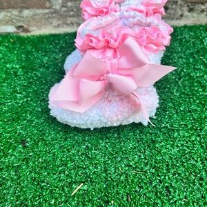 Mud Pie Pink Ruffle Baby Shoes